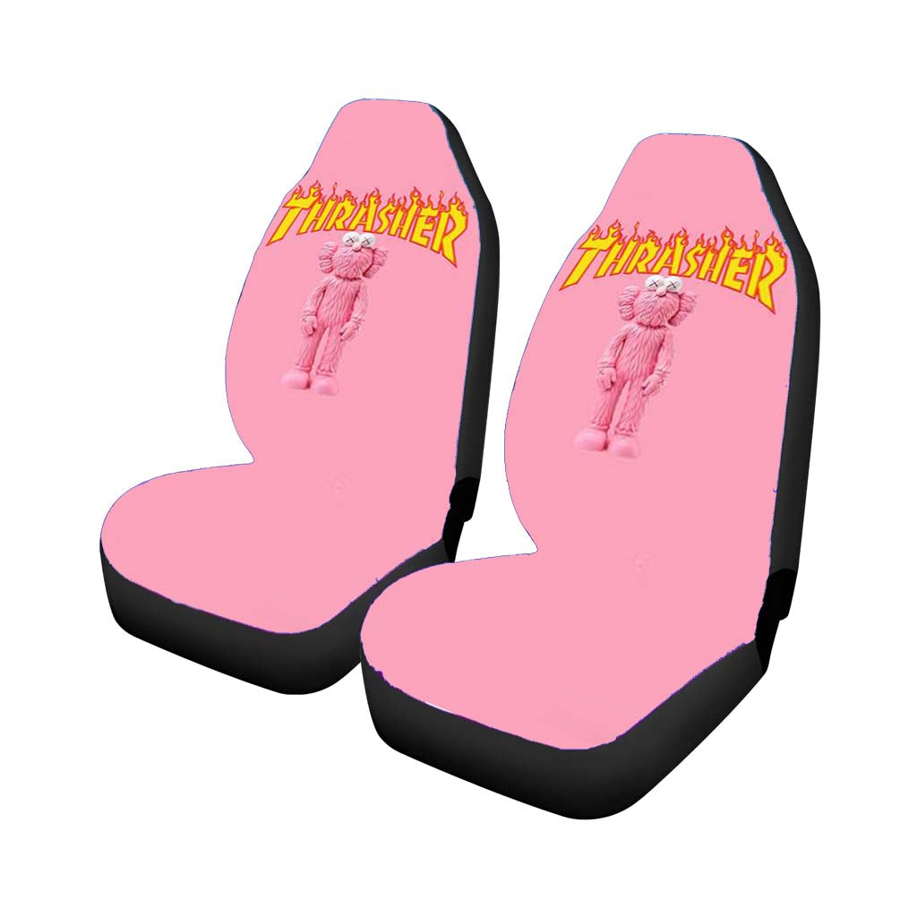 Kaws Pink X Thrasher car Seat Covers