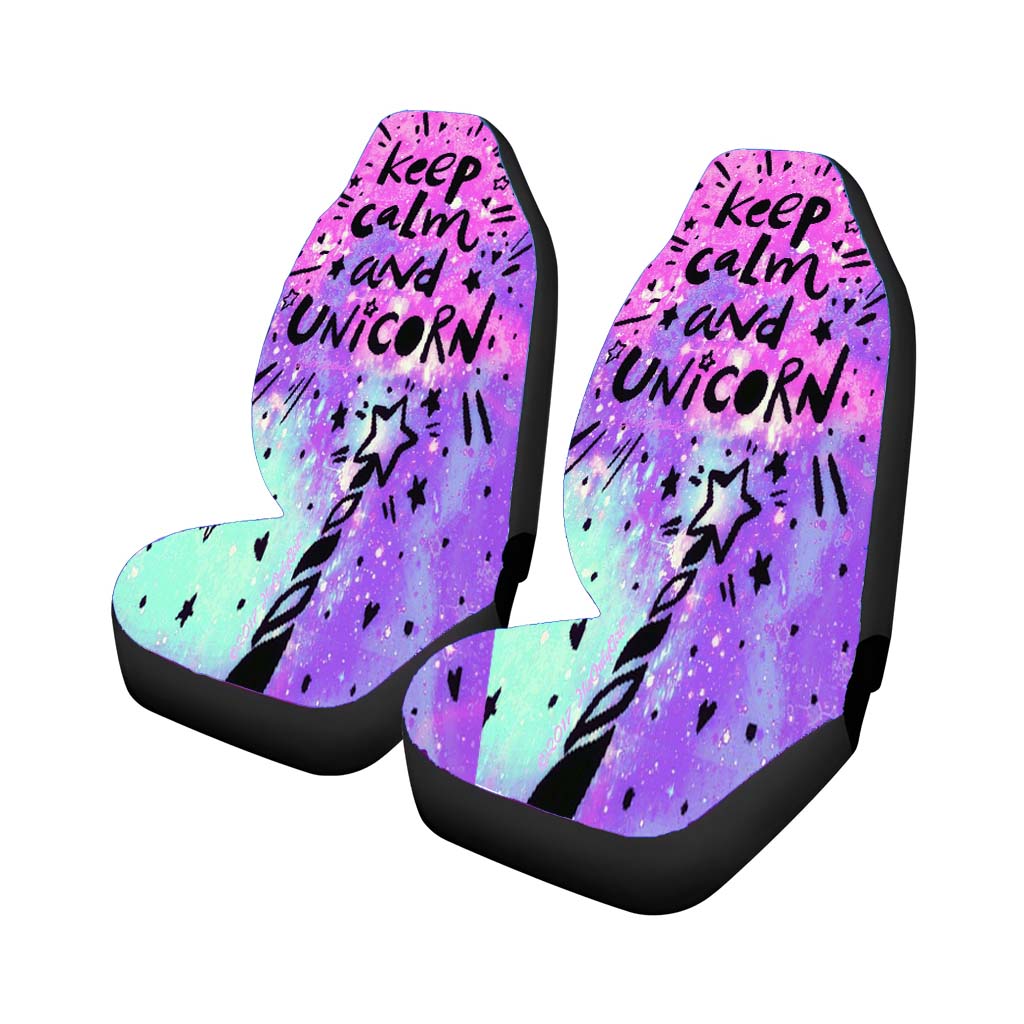Keep Calm And Unicorn August car Seat Covers
