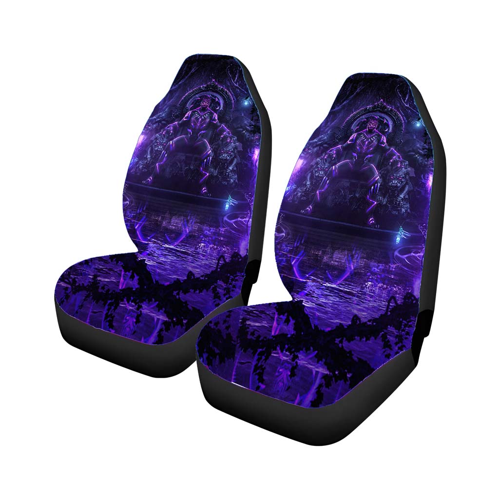 King Black Panther Purple Glow car Seat Covers