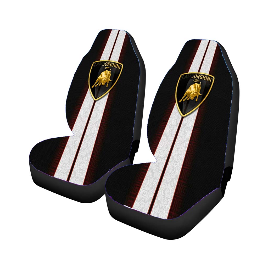 Lamborghini Silver car Seat Covers