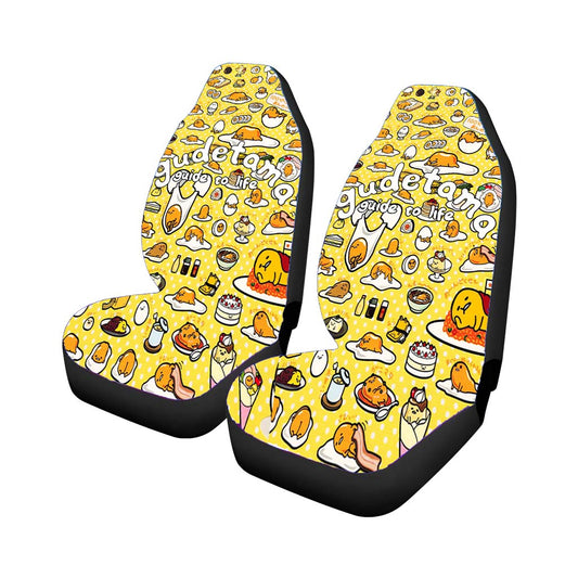 Lazy Egg Gudetama Pattern Universal Fit Car Seat Covers