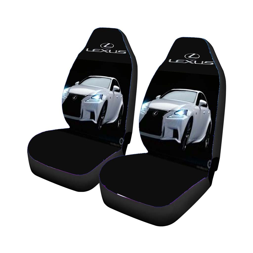 Lexus White Car Gold Logo car Seat Covers