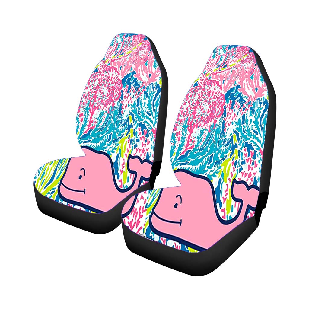 Lilly Pulitzer Monogram And Vineyard Vines Whale car Seat Covers