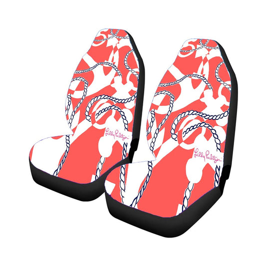 Lilly Pulitzer Orange Tango Booze Cruise Kennett Car Seat Covers Universal Fit