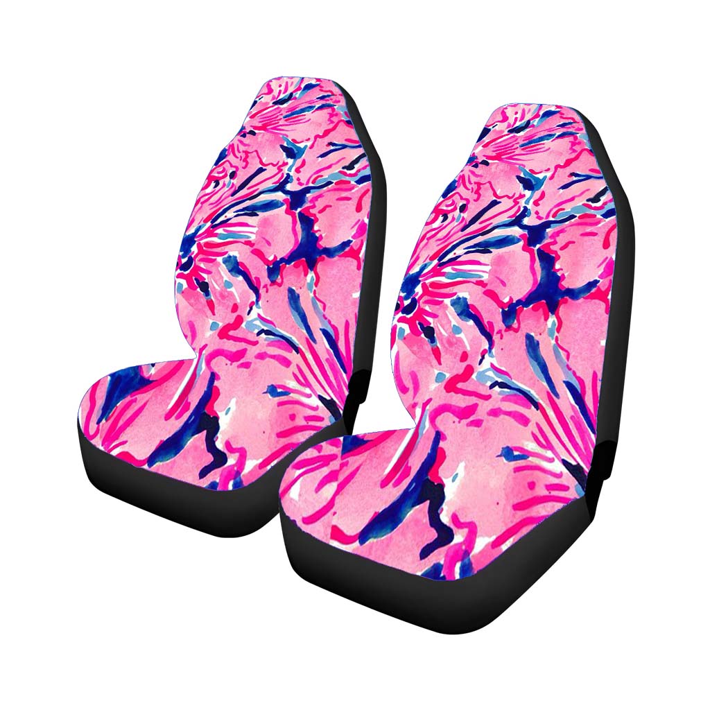 Lilly Pulitzer Rose Flowers Painting Abstract car Seat Covers