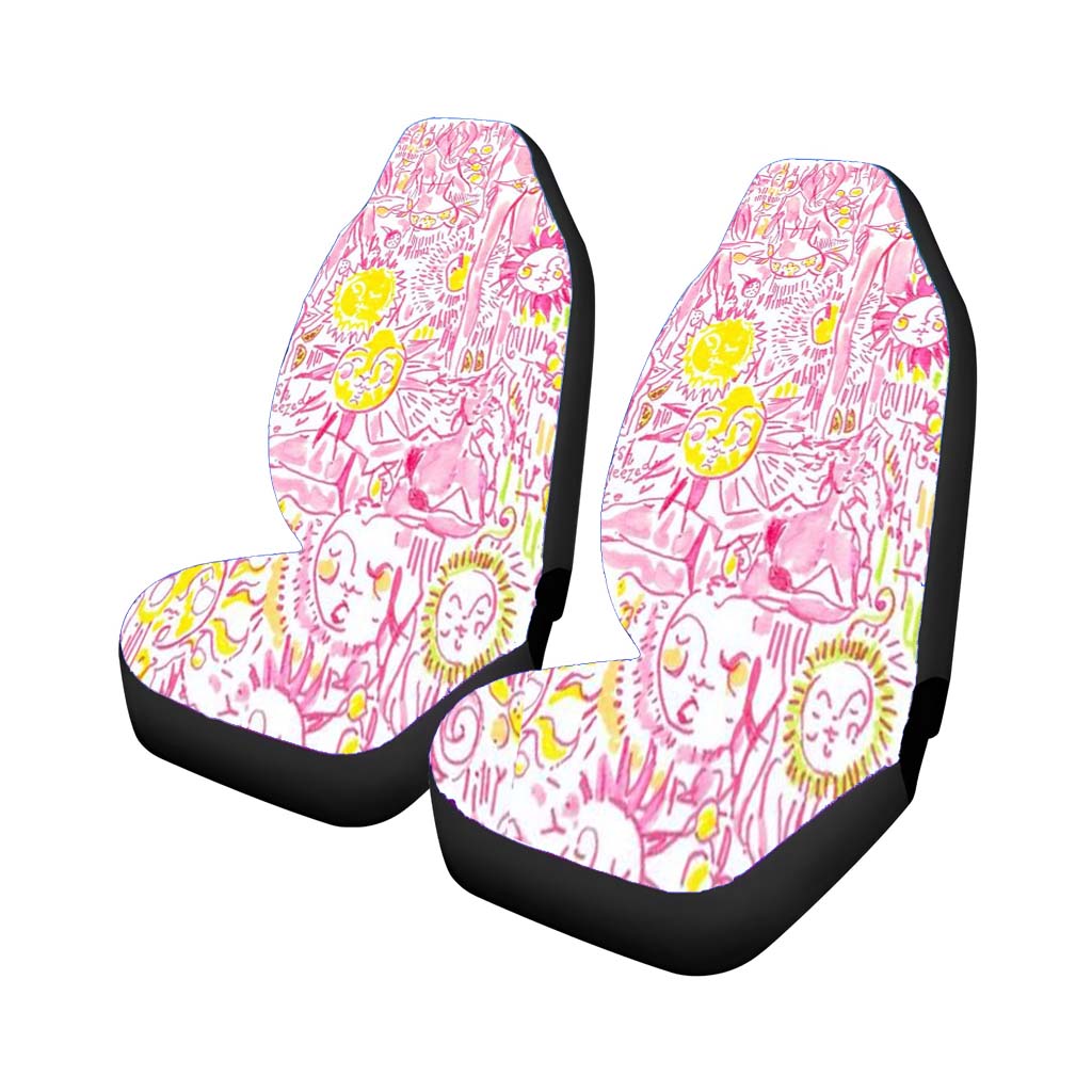 Lillypulitzer Pink Shunsine Pattern car Seat Covers