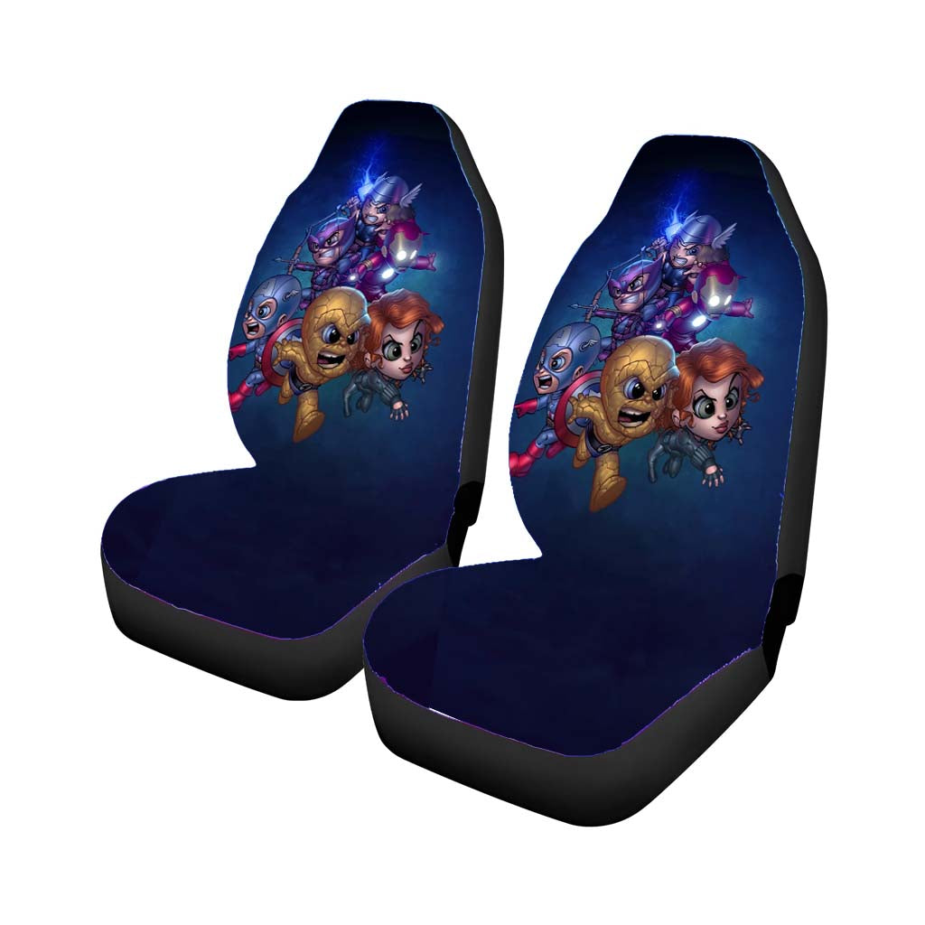 Little Chibi Avengers Galaxy car Seat Covers