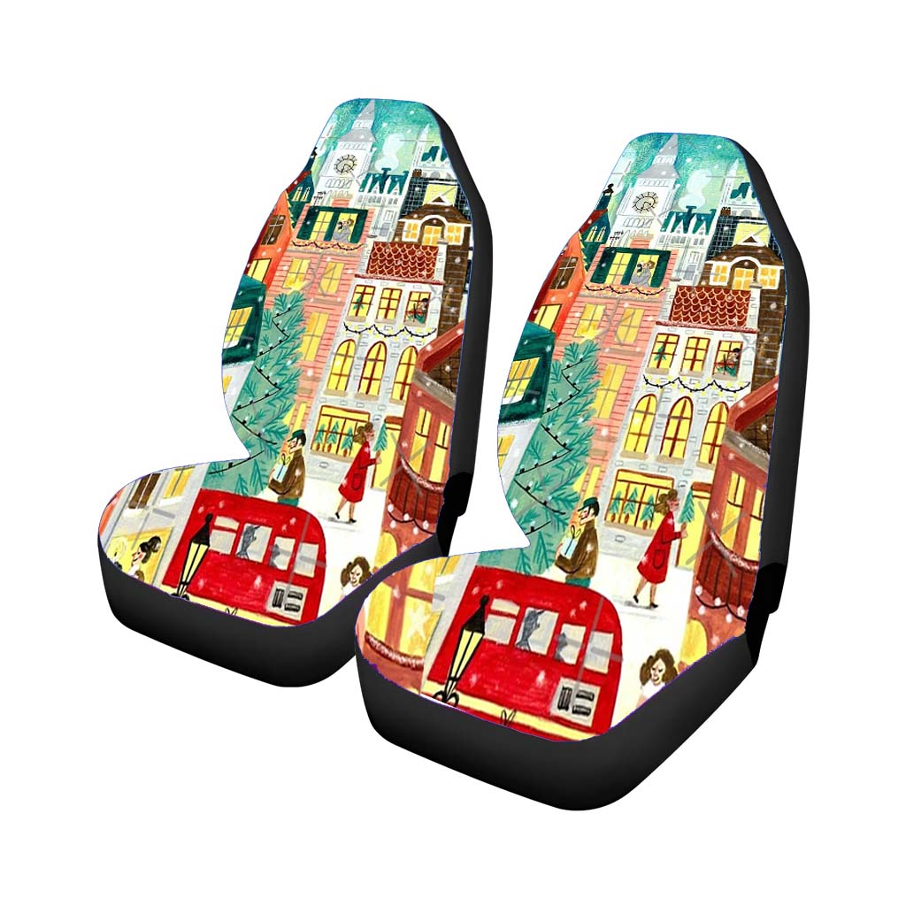 London City In The Snow car Seat Covers