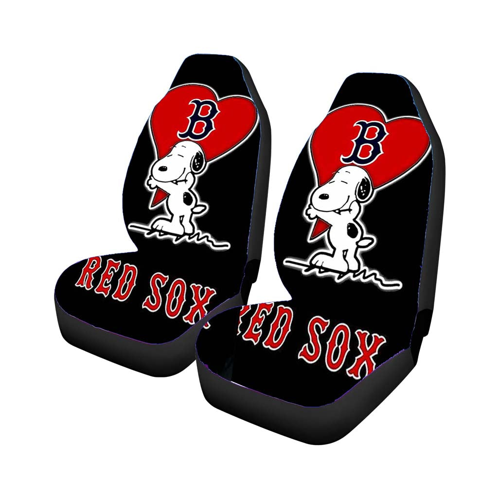 Love Boston Red Sox Snoopy car Seat Covers