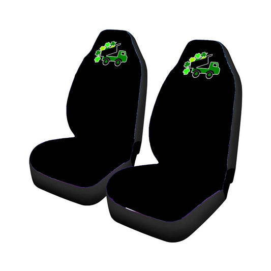 Lucky St Patricks Day Vintage Truck Clover Shamrock Universal Fit Car Seat Covers
