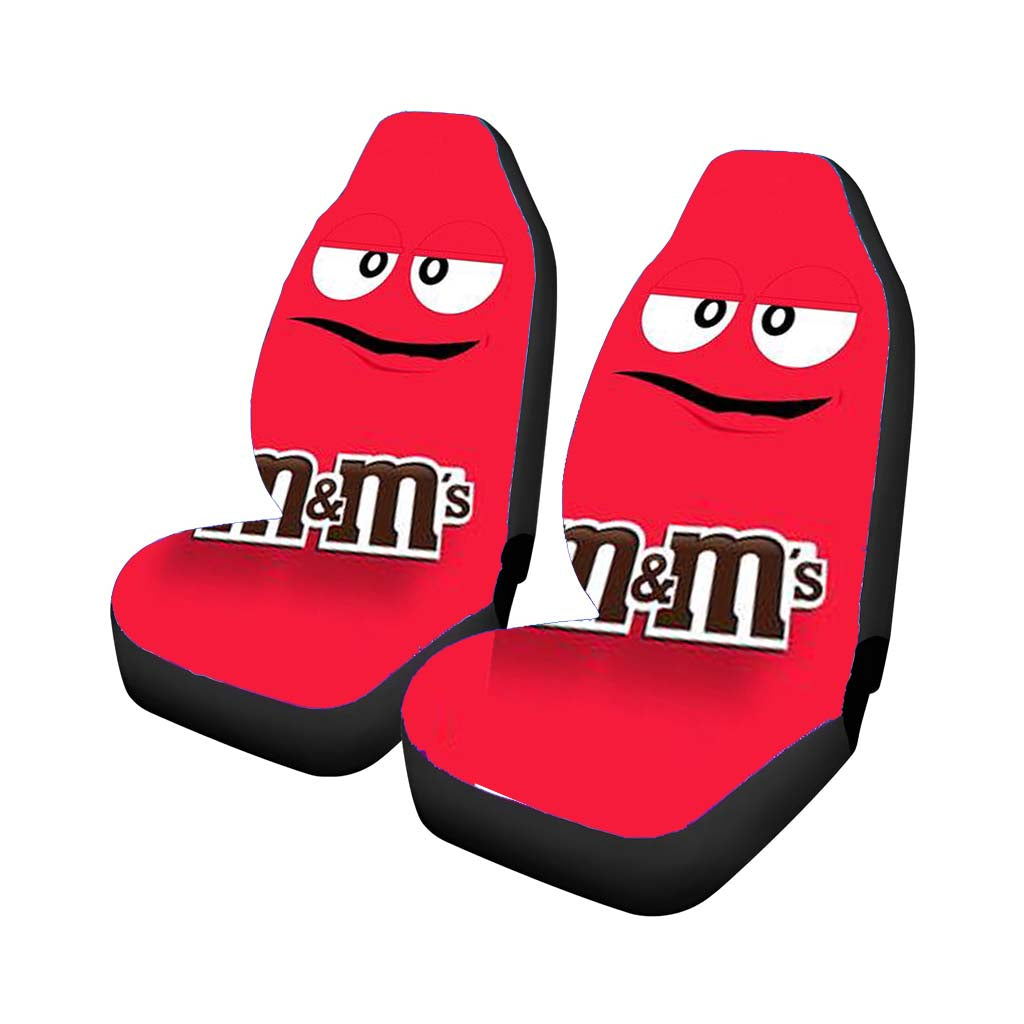 M&M'S Chocolate Mascot Face car Seat Covers