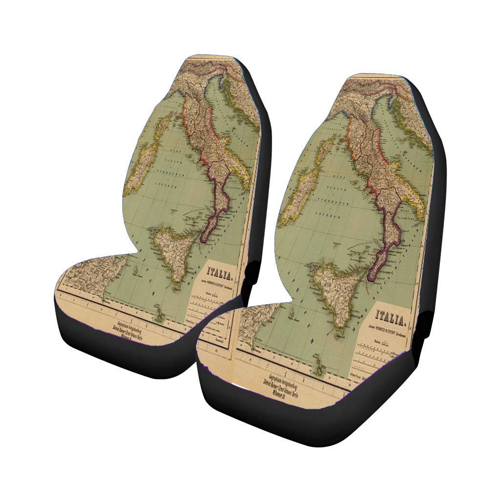 Map Of Italy From 1903 car Seat Covers