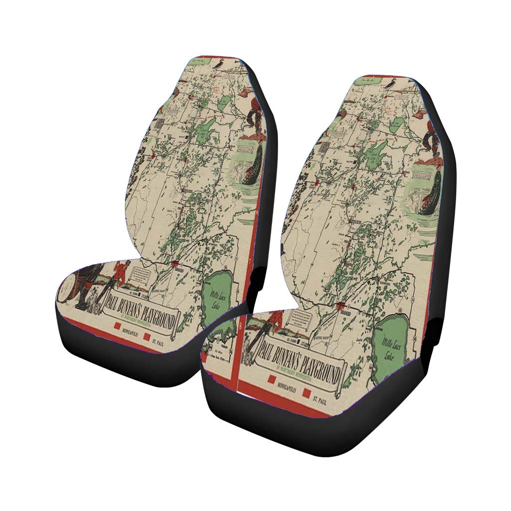 Map Of Minnesota From 1936 car Seat Covers