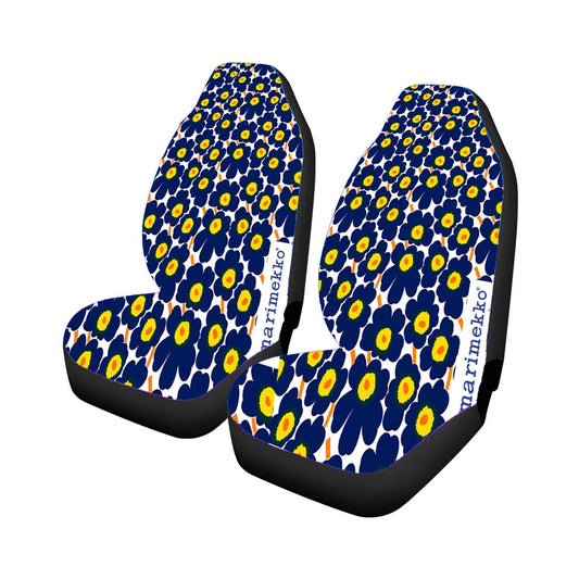 Marimekko Pieni Unikko Blue Flower Pattern Universal Fit Car Seat Covers