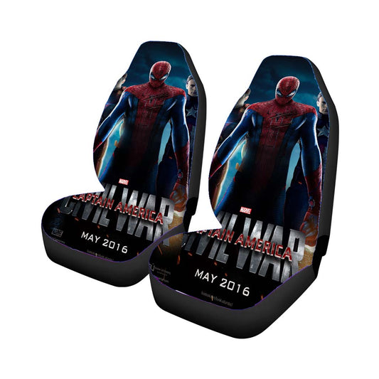 Marvel Civil War Captain America Car Seat Covers Universal Fit