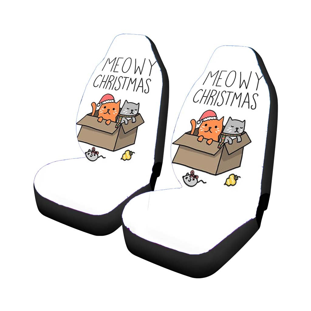 Meowy Christmas car Seat Covers