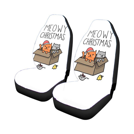 Meowy Christmas Universal Fit Car Seat Covers