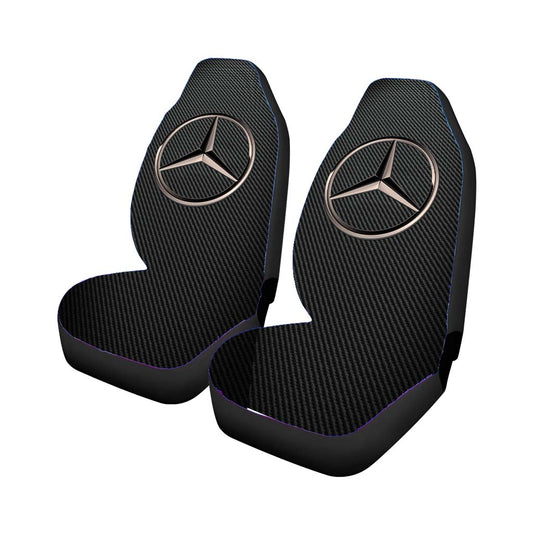 Mercedes Benz Logo Carbon Fiber Universal Fit Car Seat Covers