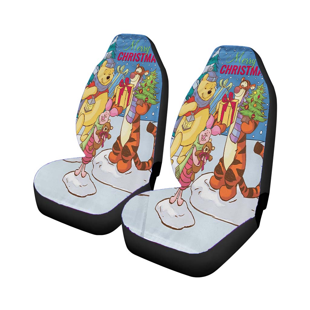 Merry Christmas Winnie The Pooh car Seat Covers