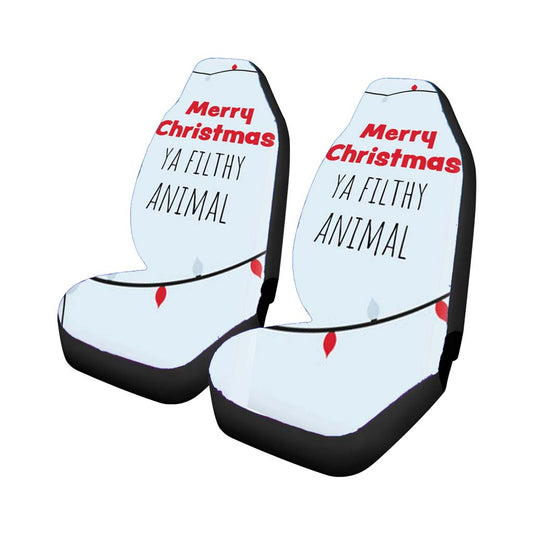 Merry Christmas Ya Filthy Animal Universal Fit Car Seat Covers