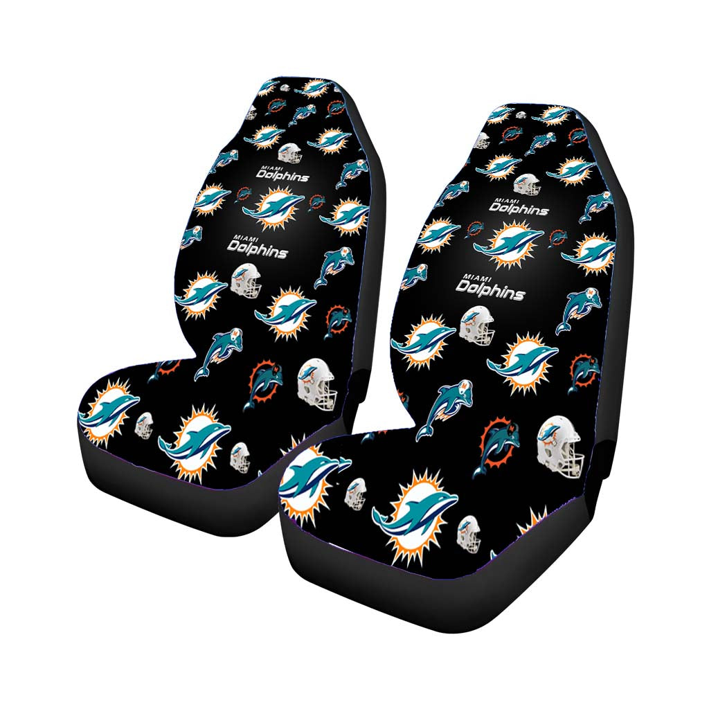 Miami Dolphins Logo Pattern car Seat Covers