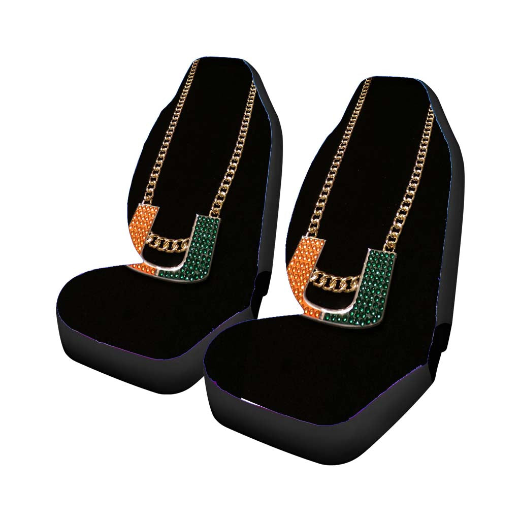 Miami Hurricanes Turnover Chain car Seat Covers