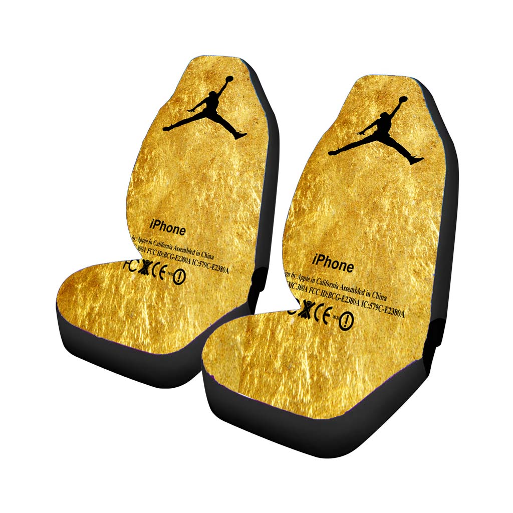 Michael Jordan Golden Gold Pattern car Seat Covers