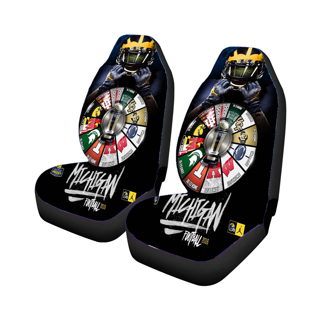 Michigan Wolverine Football Match Time car Seat Covers