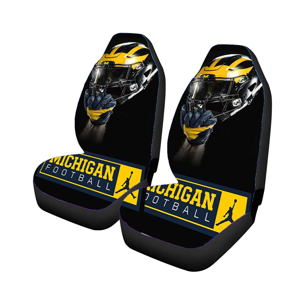Michigan Wolverine Helmet Football car Seat Covers