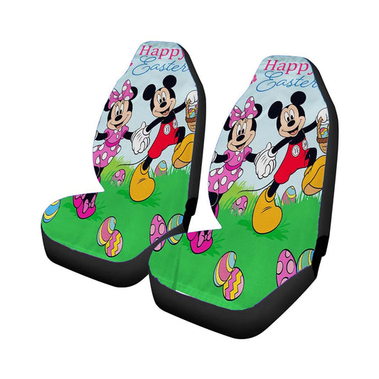 Mickey Mouse And Minnie Mouse Happy Easter Universal Fit Car Seat Covers