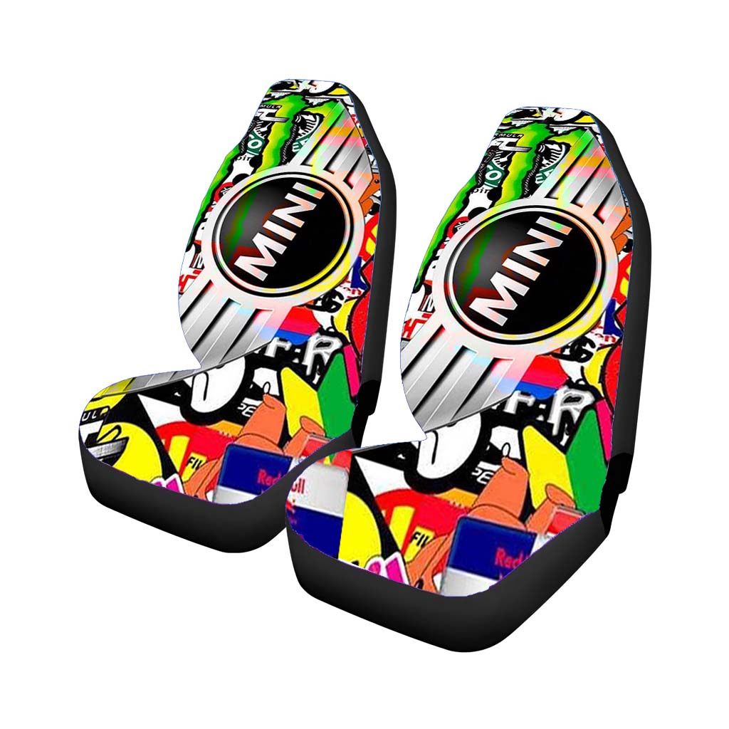 Mini Cooper Sticker Bomb car Seat Covers