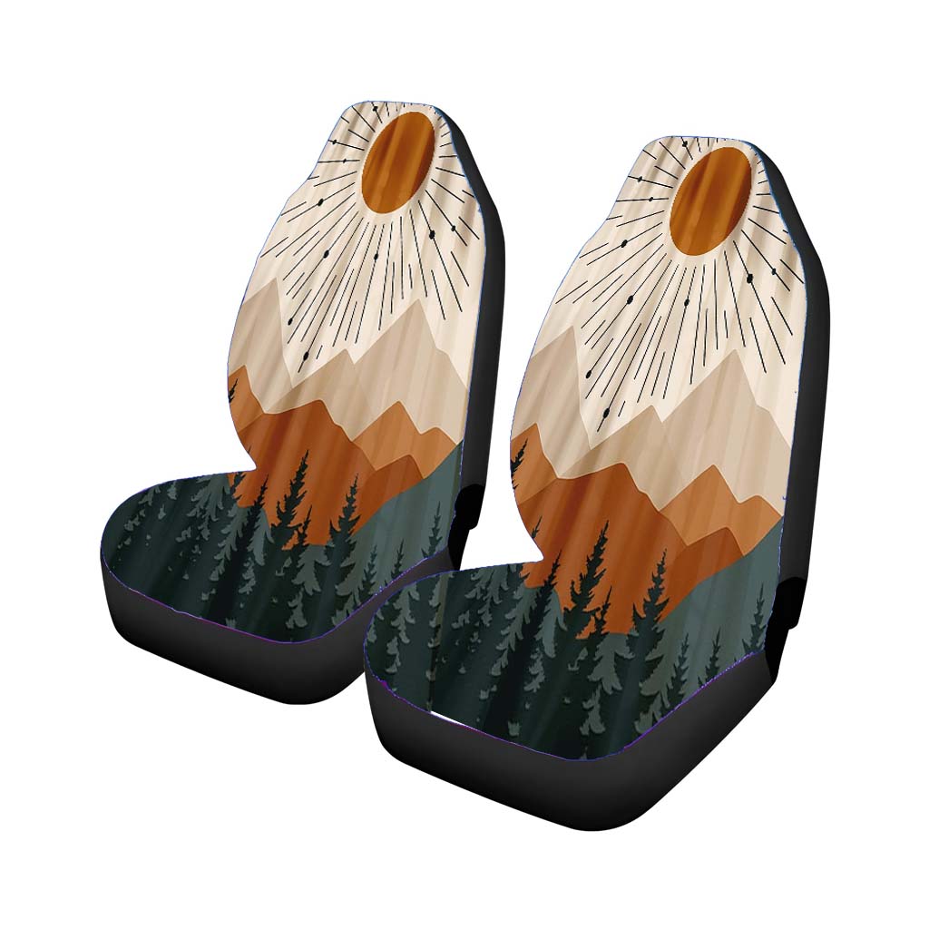 Modern Sunburst Forest car Seat Covers