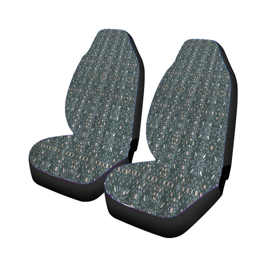 Moody Dark Blue Floral Universal Fit Car Seat Covers