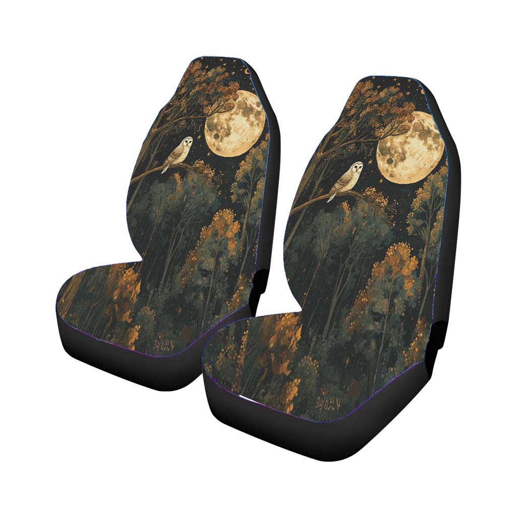 Moody Full Moon Night Owl car Seat Covers