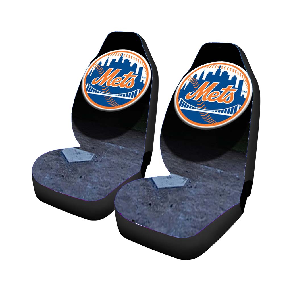 New York Mets Fade To Black car Seat Covers