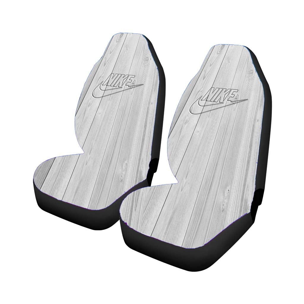 Nike Embossed Logo White Wood car Seat Covers