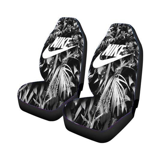 Nike Flowers Black White Universal Fit Car Seat Covers