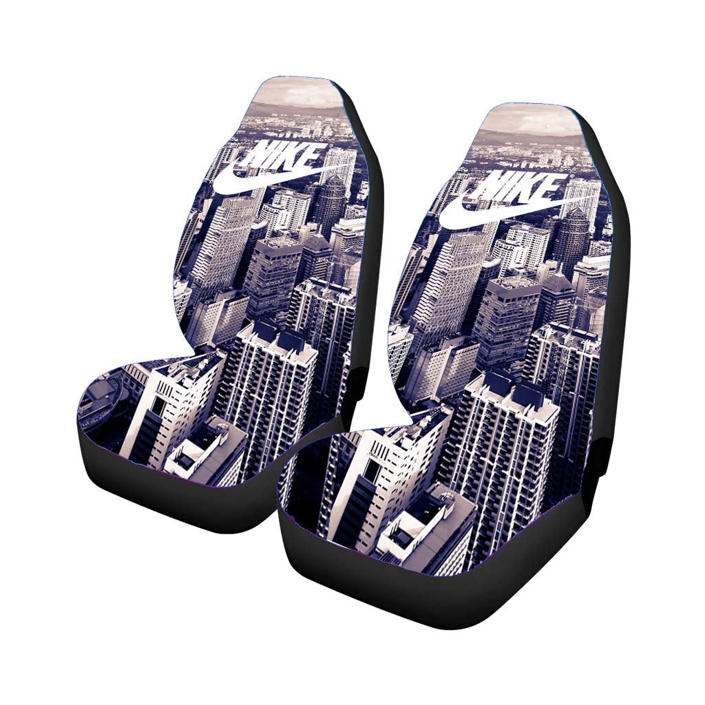 Nike Logo City Skyline car Seat Covers