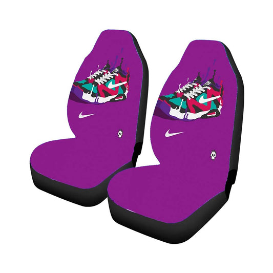 Nike Sneakers Art Sports Brand Purple Universal Fit Car Seat Covers