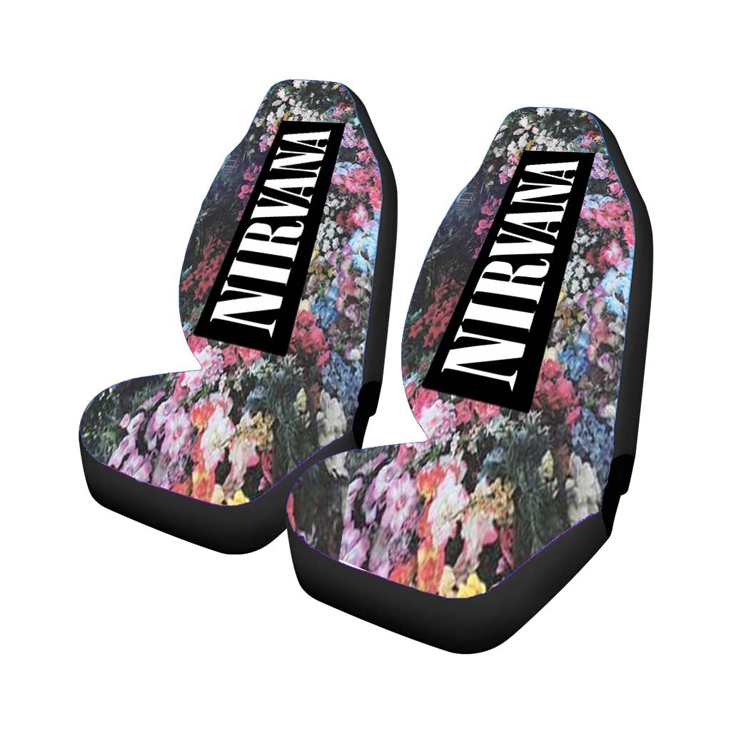 Nirvana On Floral Art Kurt Cobain Dave Grohl car Seat Covers