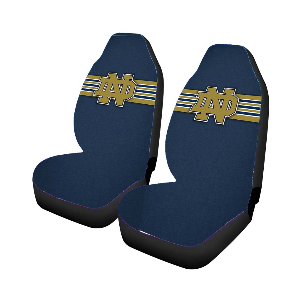 Notre Dame Fighting Irish Vintage Stripe car Seat Covers