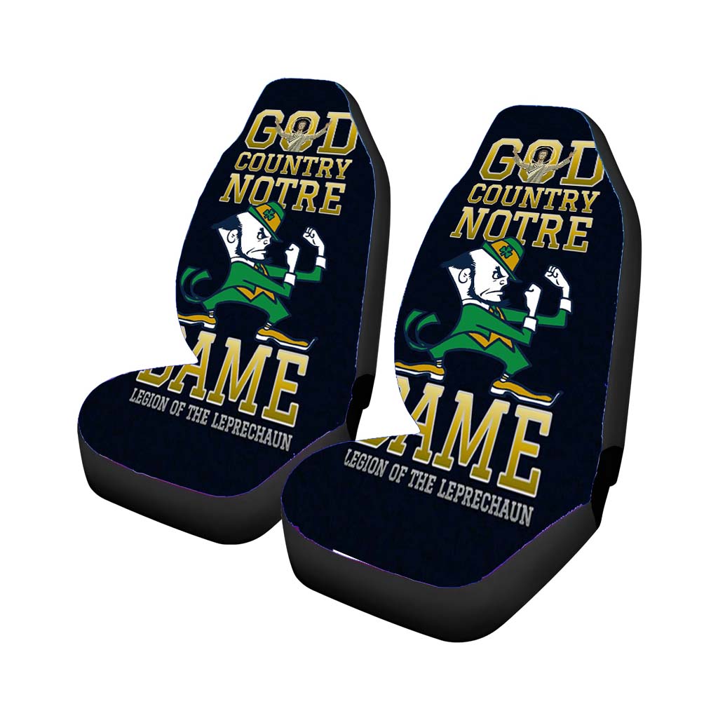 Notre Dame God Country car Seat Covers