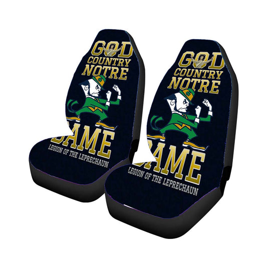 Notre Dame God Country Universal Fit Car Seat Covers