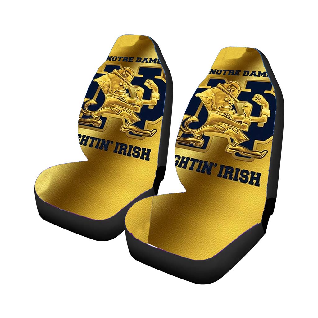 Notre Dame Gold 1 car Seat Covers