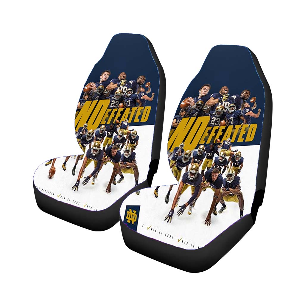 Notre Dame Undefeated Wallpapers car Seat Covers