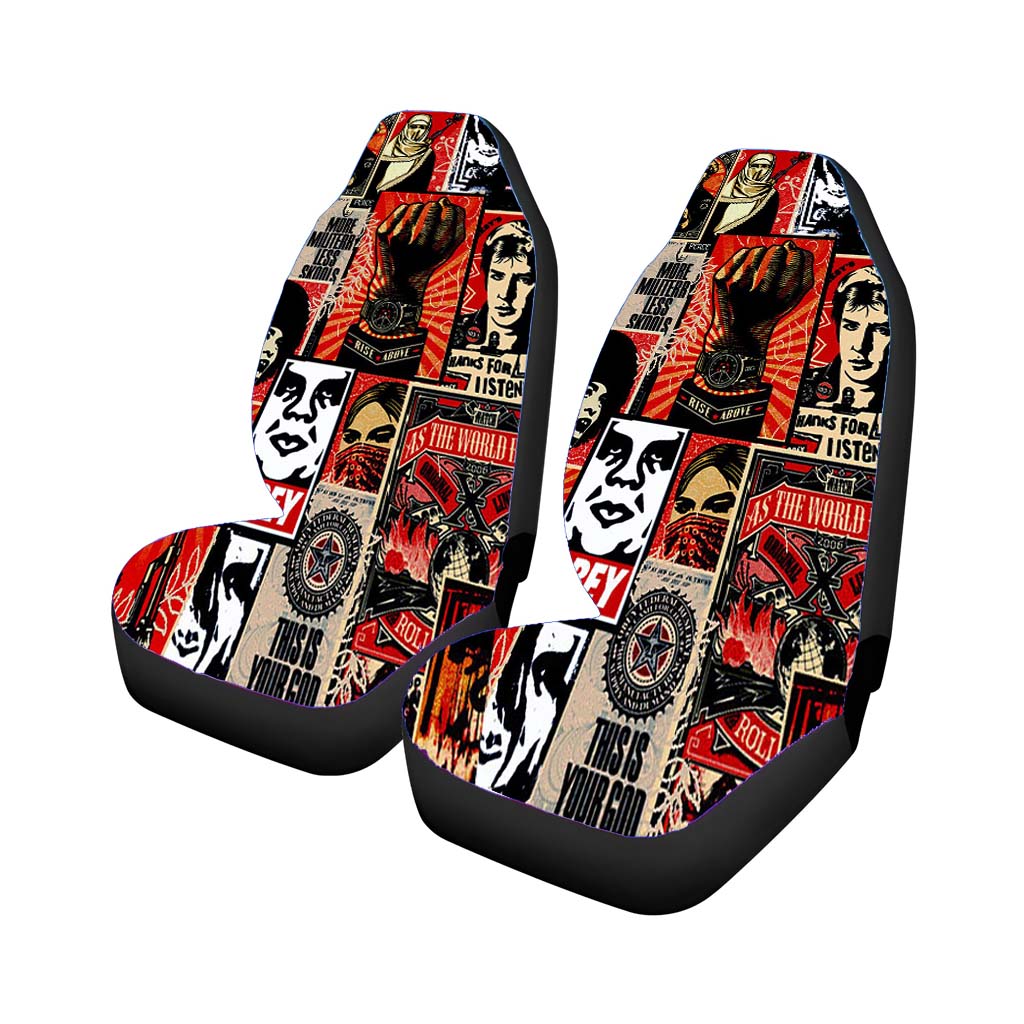 Obey Collage Poster car Seat Covers