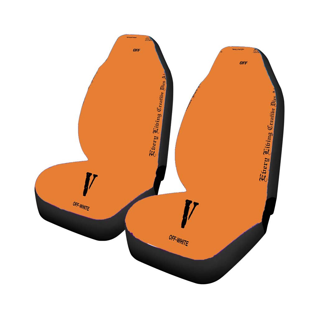 Off White V car Seat Covers