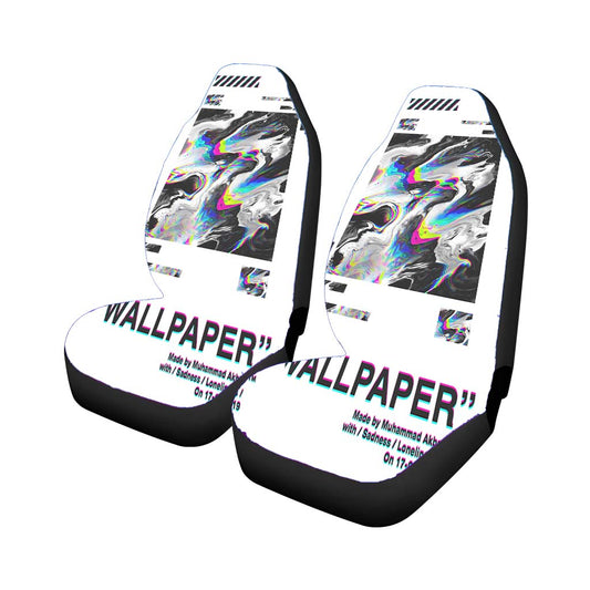 Off White Abstract White Aesthetics Car Seat Covers Universal Fit