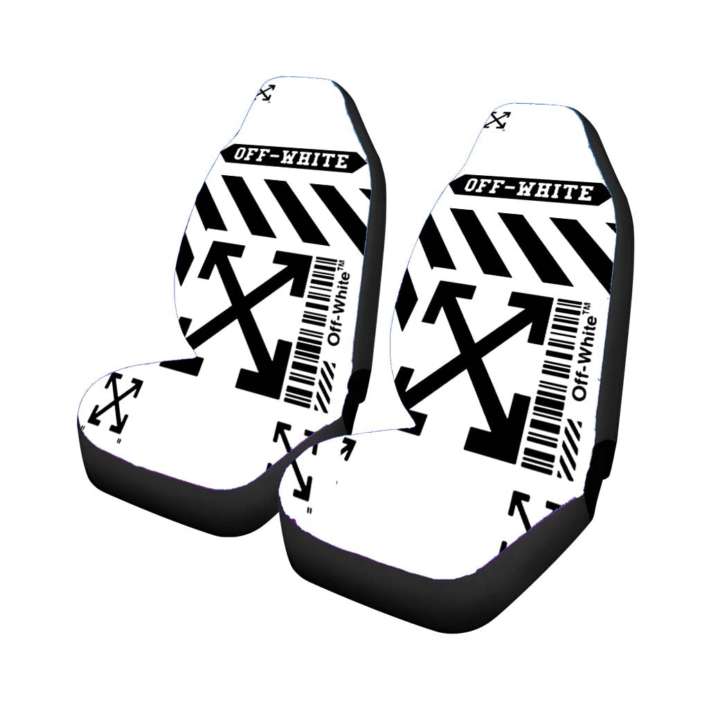 Off White Box Code White Stripe Arrow car Seat Covers