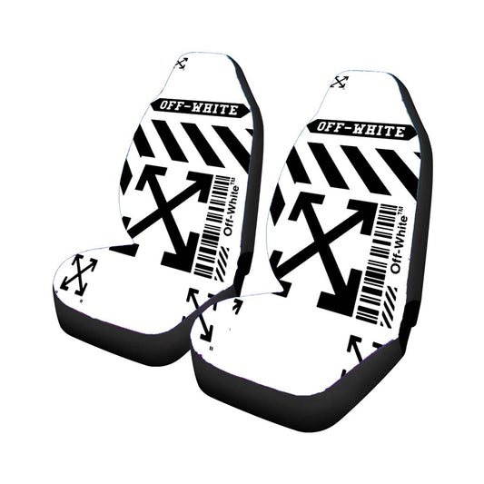 Off White Box Code White Stripe Arrow Car Seat Covers Universal Fit